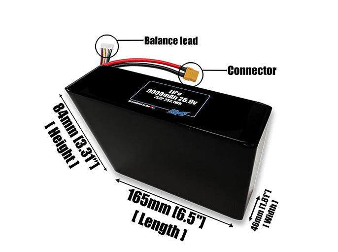 LiPo 9000mAh 7S2P 25.9v Battery Pack