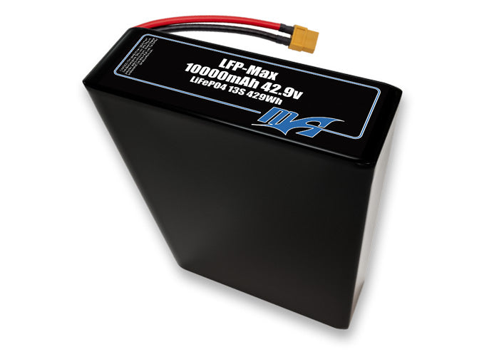 Compact 42.9-volt 10000mAh lithium-polymer battery, built for lightweight drone, UAV, and robotics projects.