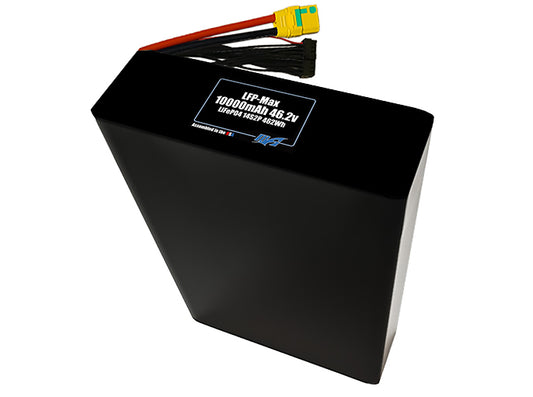 Compact 46.2-volt 10000mAh lithium-polymer battery, built for lightweight drone, UAV, and robotics projects.