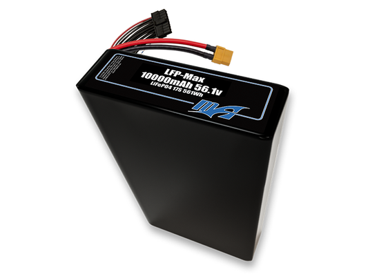 Compact 56.1-volt 10000mAh lithium-polymer battery, built for lightweight drone, UAV, and robotics projects.