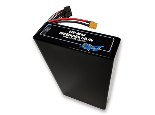 Compact 59.4-volt 10000mAh lithium-polymer battery, built for lightweight drone, UAV, and robotics projects.
