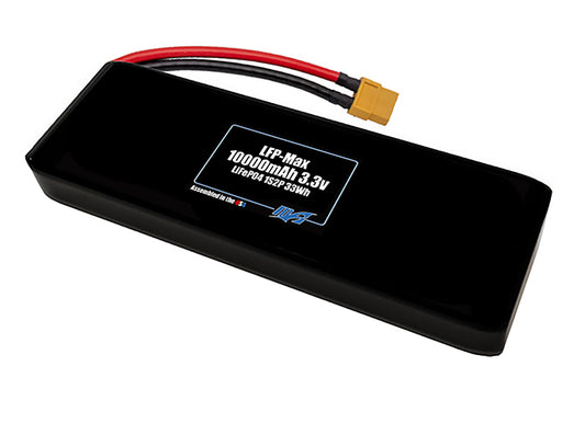Compact 3.3-volt 10000mAh lithium-polymer battery, built for lightweight drone, UAV, and robotics projects.