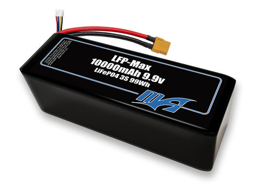 Compact 9.9-volt 10000mAh lithium-polymer battery, built for lightweight drone, UAV, and robotics projects.