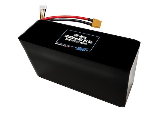 Compact 16.5-volt 10000mAh lithium-polymer battery, built for lightweight drone, UAV, and robotics projects.