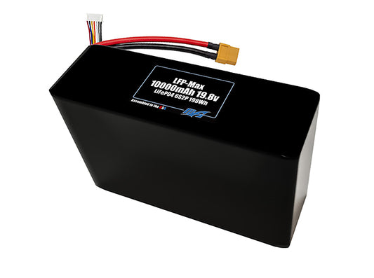 Compact 19.8-volt 10000mAh lithium-polymer battery, built for lightweight drone, UAV, and robotics projects.