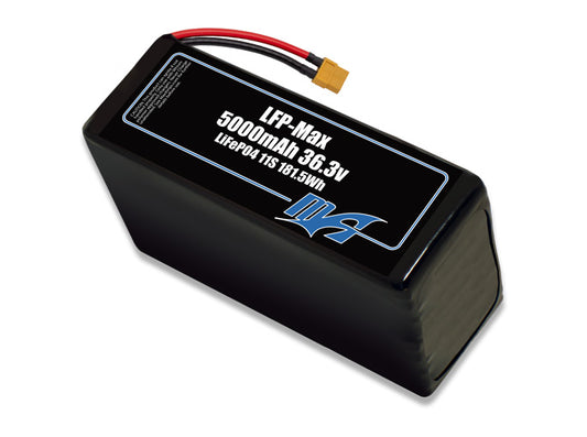 Compact 36.3-volt 5000mAh lithium-polymer battery, built for lightweight drone, UAV, and robotics projects.