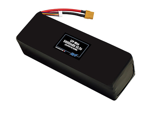 Compact 13.2-volt 5000mAh lithium-polymer battery, built for lightweight drone, UAV, and robotics projects.