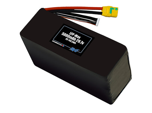 Compact 29.7-volt 5000mAh lithium-polymer battery, built for lightweight drone, UAV, and robotics projects.