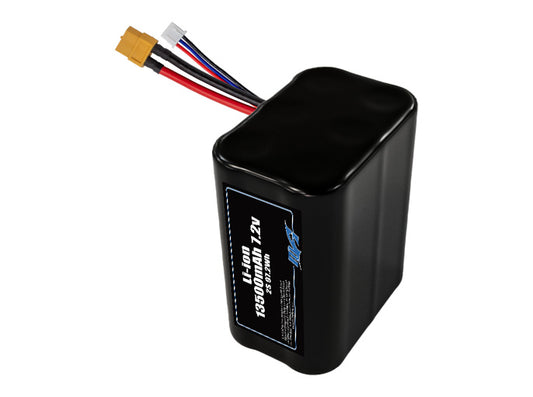 Compact 7.2-volt 13500mAh lithium-ion battery, built for lightweight drone, UAV, and robotics projects.