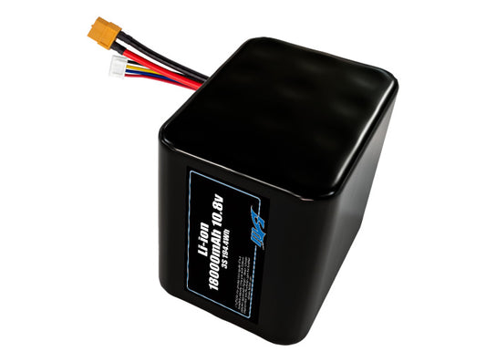Compact 10.8-volt 18000mAh lithium-ion battery, built for lightweight drone, UAV, and robotics projects.