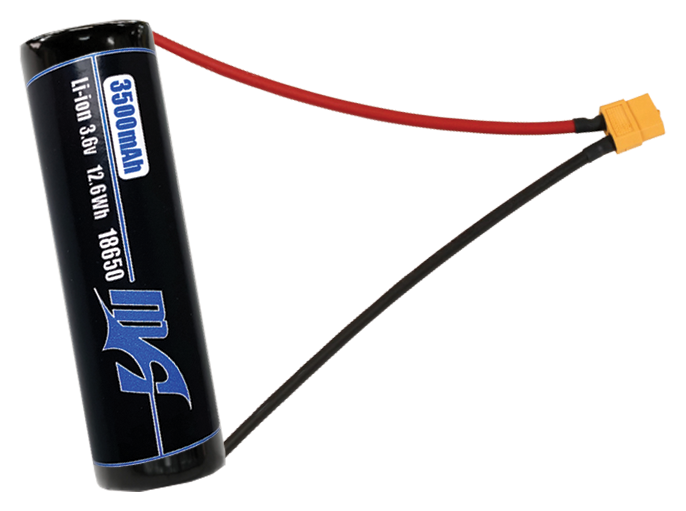 Compact 3.6-volt 3500mAh lithium-ion battery, built for lightweight drone, UAV, and robotics projects.