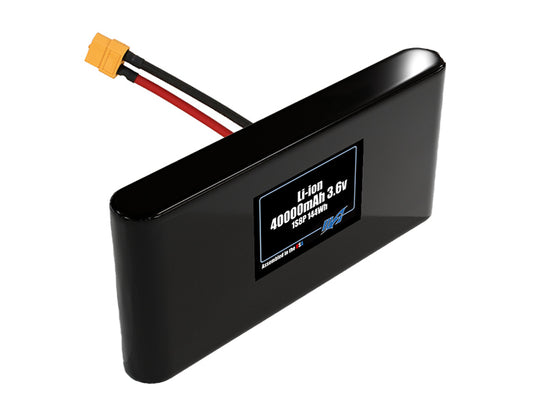 Compact 3.6-volt 40000mAh lithium-ion battery, built for lightweight drone, UAV, and robotics projects.