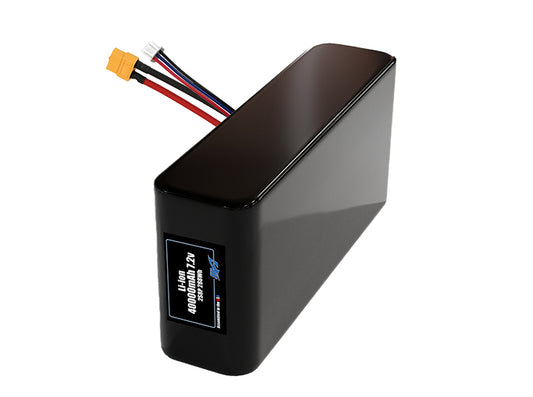 Compact 7.2-volt 40000mAh lithium-ion battery, built for lightweight drone, UAV, and robotics projects.
