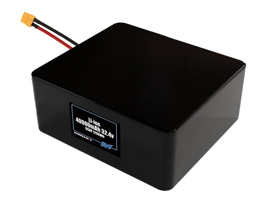Compact 32.4-volt 40000mAh lithium-ion battery, built for lightweight drone, UAV, and robotics projects.