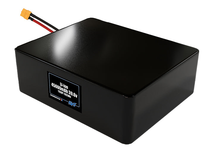 Compact 39.6-volt 45000mAh lithium-polymer battery, built for lightweight drone, UAV, and robotics projects.