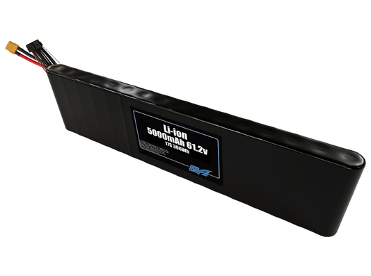 Compact 61.2-volt 5000mAh lithium-ion battery, built for lightweight drone, UAV, and robotics projects.