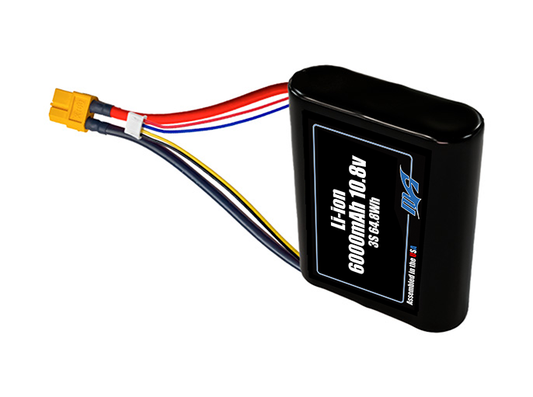 Compact 10.8-volt 6000mAh lithium-ion battery, built for lightweight drone, UAV, and robotics projects.