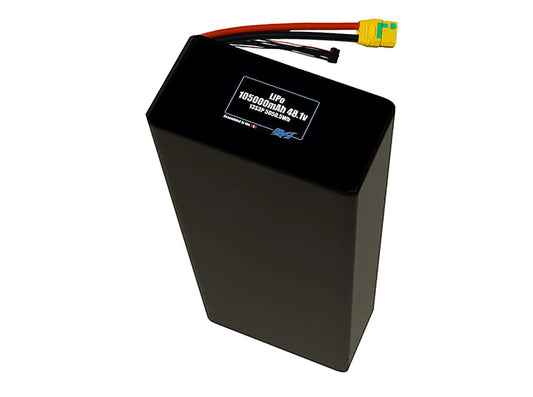 Compact 48.1-volt 105000mAh lithium-polymer battery, built for lightweight drone, UAV, and robotics projects.