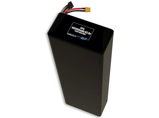 Compact 62.9-volt 105000mAh lithium-polymer battery, built for lightweight drone, UAV, and robotics projects.