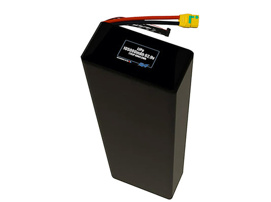 Compact 62.9-volt 105000mAh lithium-polymer battery, built for lightweight drone, UAV, and robotics projects.