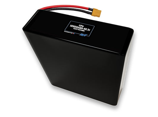 Compact 40.7-volt 10900mAh lithium-polymer battery, built for lightweight drone, UAV, and robotics projects.