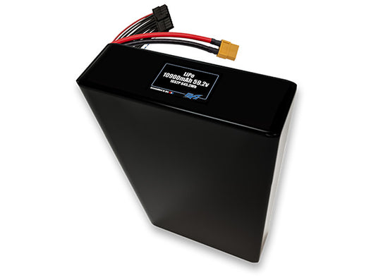 Compact 59.2-volt 10900mAh lithium-polymer battery, built for lightweight drone, UAV, and robotics projects.