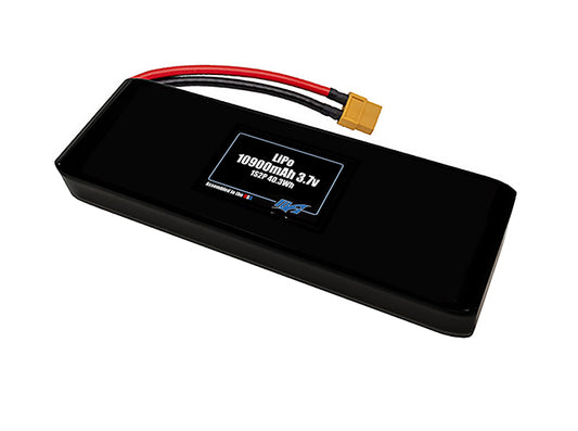 Compact 3.7-volt 10900mAh lithium-polymer battery, built for lightweight drone, UAV, and robotics projects.