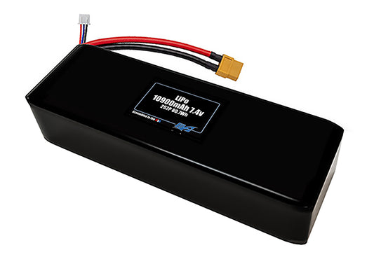 Compact 7.4-volt 10900mAh lithium-polymer battery, built for lightweight drone, UAV, and robotics projects.