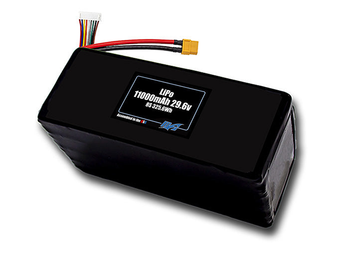 Compact 29.6-volt 11000mAh lithium-polymer battery, built for lightweight drone, UAV, and robotics projects.