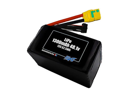 LiPo 1300mAh 13S 48.1v Battery Pack