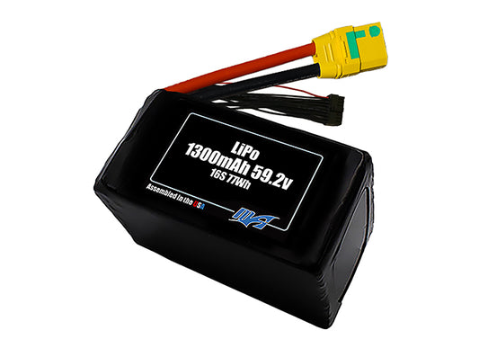 LiPo 1300mAh 16S 59.2v Battery Pack