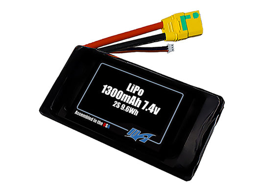 LiPo 1300mAh 2S 7.4v Battery Pack