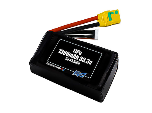 LiPo 1300mAh 9S 33.3v Battery Pack