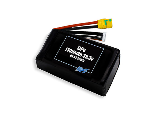 LiPo 1300mAh 9S 33.3v Battery Pack