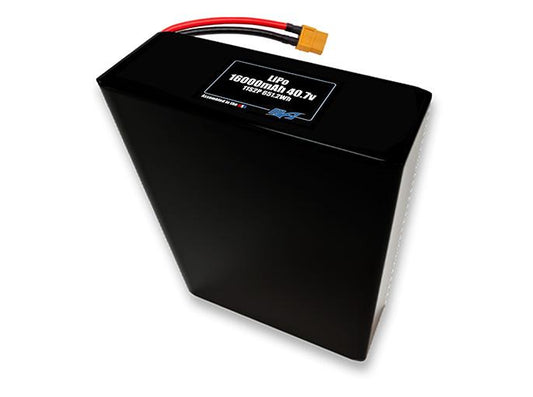 Compact 40.7-volt 16000mAh lithium-polymer battery, built for lightweight drone, UAV, and robotics projects.