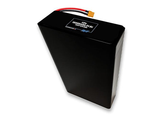 Compact 51.8-volt 16000mAh lithium-polymer battery, built for lightweight drone, UAV, and robotics projects.