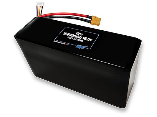 Compact 18.5-volt 18800mAh lithium-polymer battery, built for lightweight drone, UAV, and robotics projects.