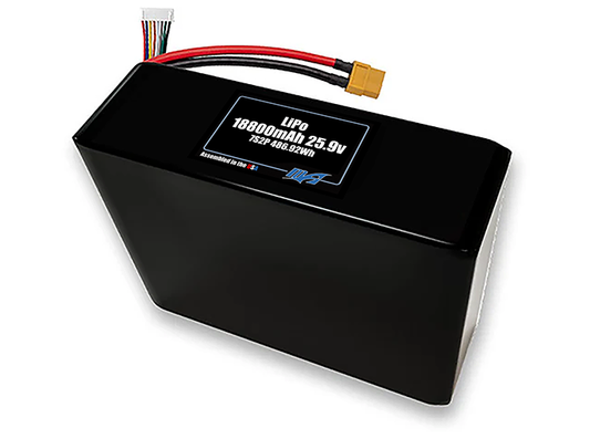Compact 25.9-volt 18800mAh lithium-polymer battery, built for lightweight drone, UAV, and robotics projects.