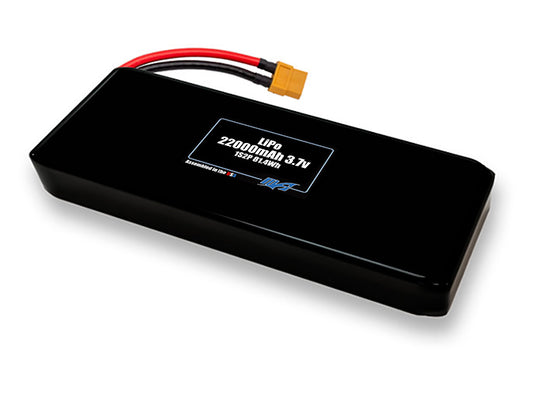 Compact 3.7-volt 22000mAh lithium-polymer battery, built for lightweight drone, UAV, and robotics projects.