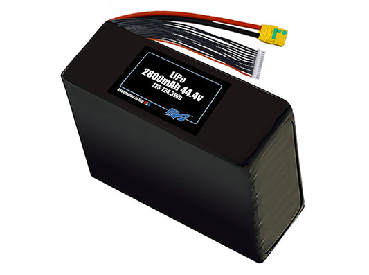 LiPo 2800mAh 12S 44.4v Battery Pack