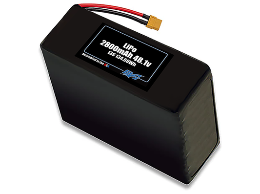 Compact 40.7-volt 2800mAh lithium-polymer battery, built for lightweight drone, UAV, and robotics projects.