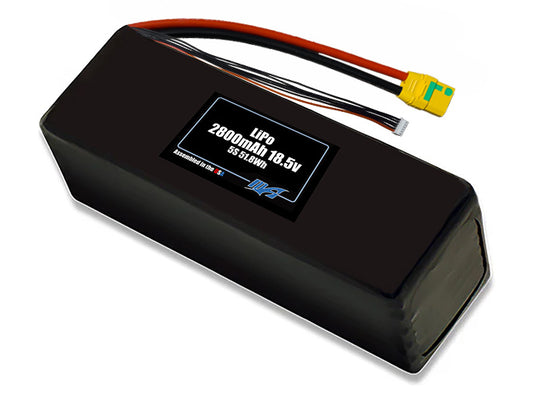 LiPo 2800mAh 5S 18.5v Battery Pack