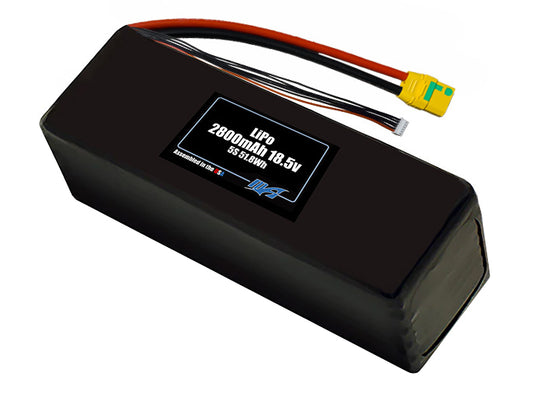 LiPo 2800mAh 5S 18.5v Battery Pack