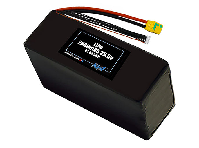 LiPo 2800mAh 8S 29.6v Battery Pack – MaxAmps Lithium Batteries