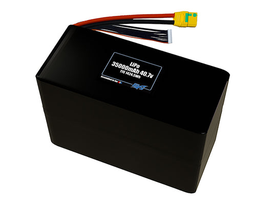 Compact 40.7-volt 35000mAh lithium-polymer battery, built for lightweight drone, UAV, and robotics projects.