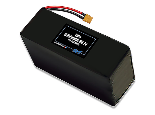 Compact 40.7-volt 3750mAh lithium-polymer battery, built for lightweight drone, UAV, and robotics projects.