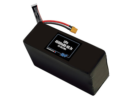 Compact 40.7-volt 4500mAh lithium-polymer battery, built for lightweight drone, UAV, and robotics projects.