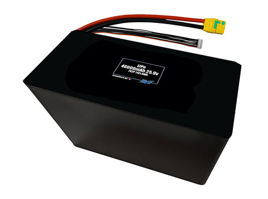 Compact 25.9-volt 46000mAh lithium-polymer battery, built for lightweight drone, UAV, and robotics projects.