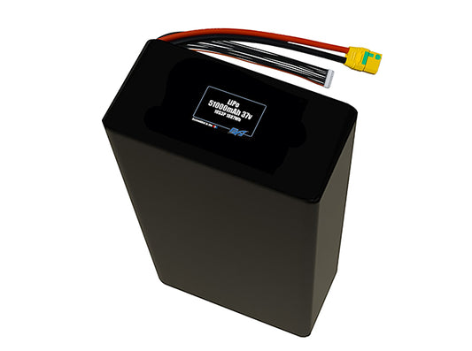 Compact 37-volt 51000mAh lithium-polymer battery, built for lightweight drone, UAV, and robotics projects.