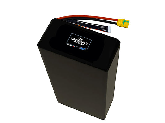 Compact 40.7-volt 51000mAh lithium-polymer battery, built for lightweight drone, UAV, and robotics projects.